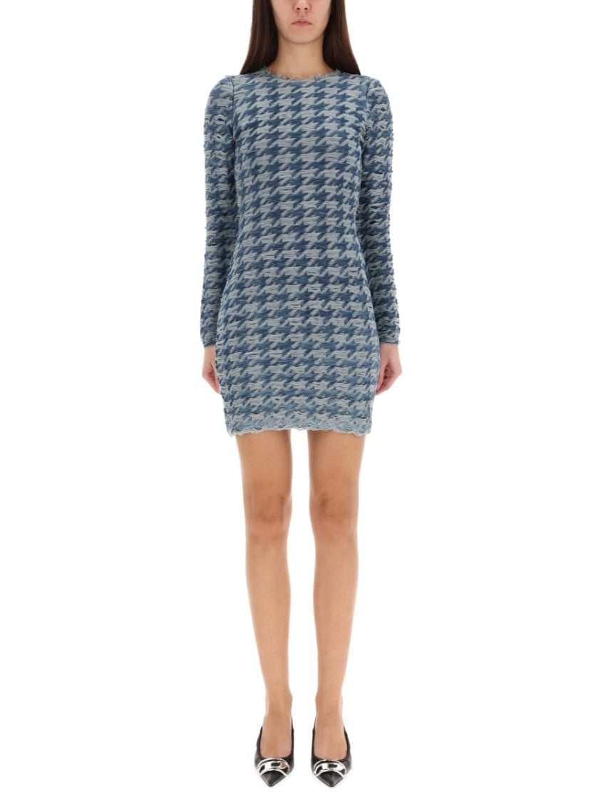 Diesel Houndstooth M-Halma Zipper Dress