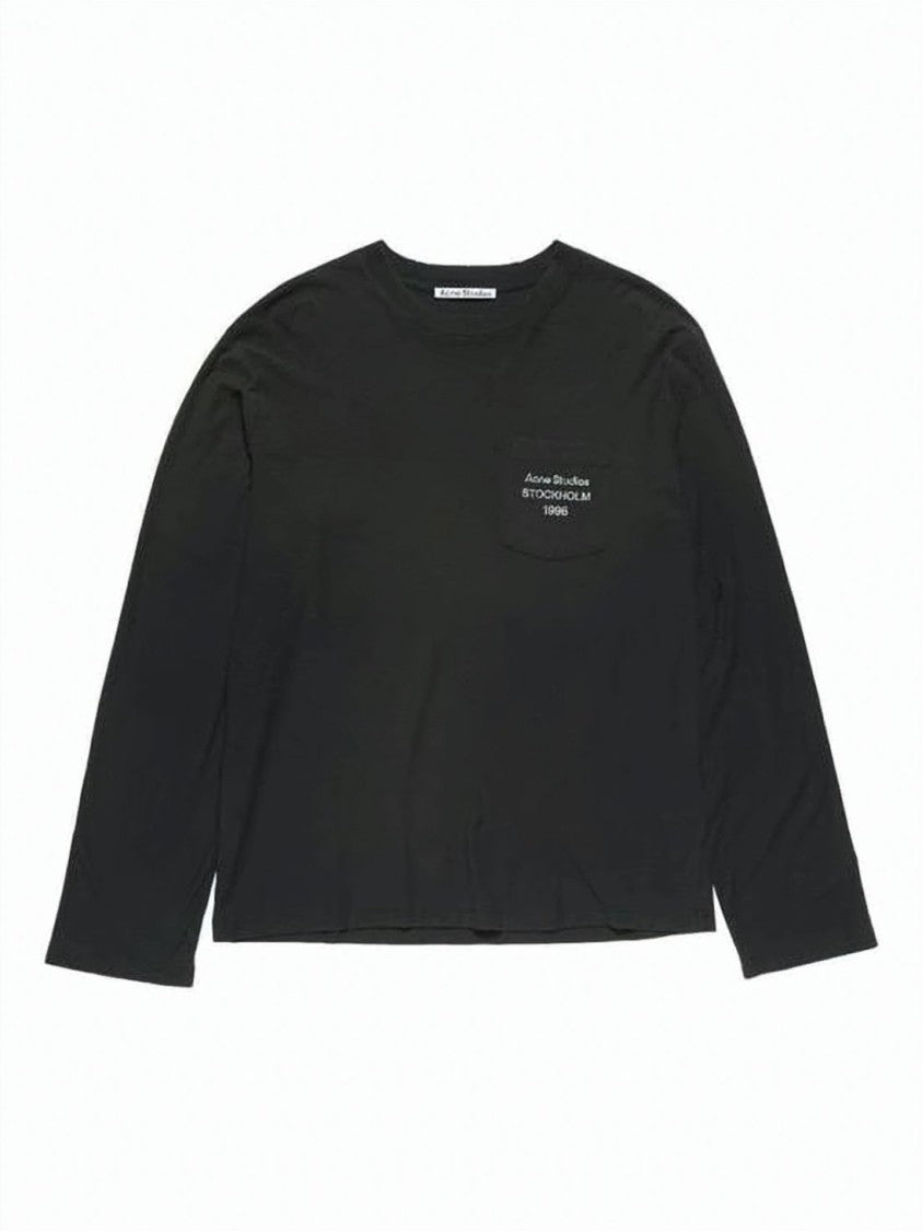 Acne Studios Relaxed Fit Long-Sleeve T-Shirt With Textured Fabric