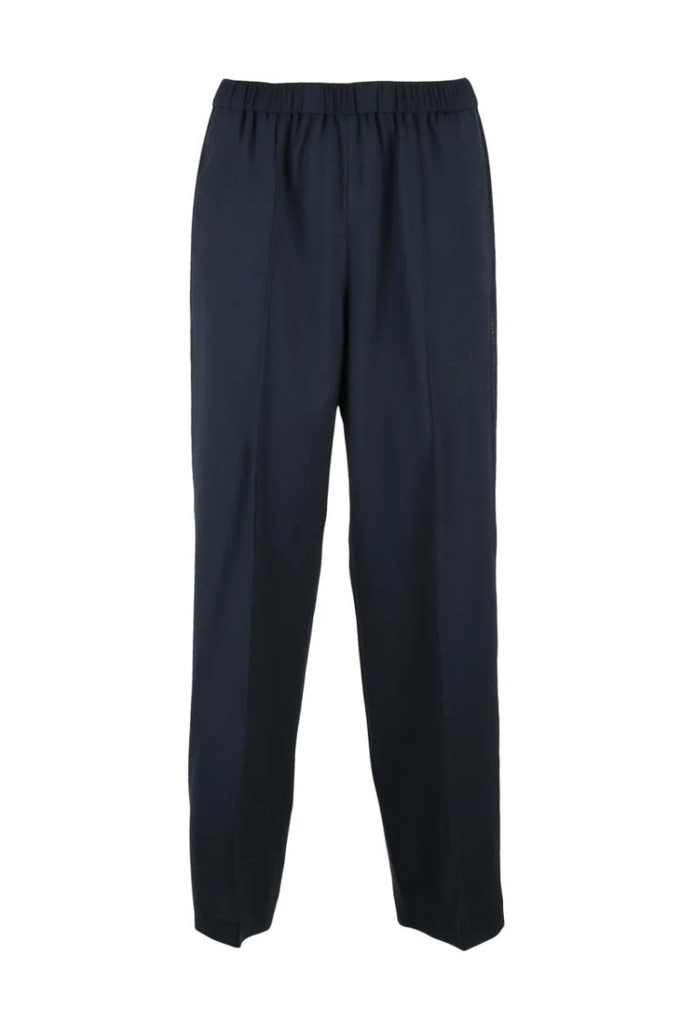 Fabiana Filippi Wool Stretch Trousers - Blue