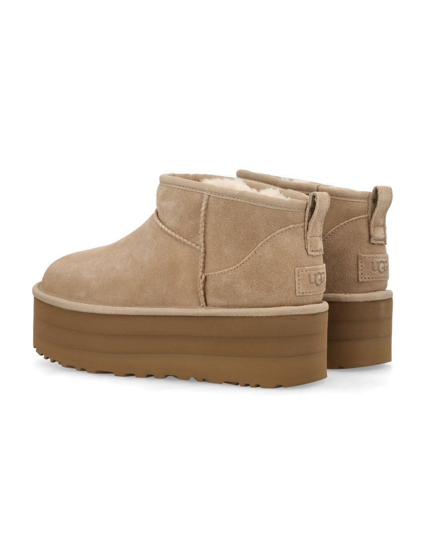 Ugg Classic Ultra Mini Platform Suede Ankle Boots