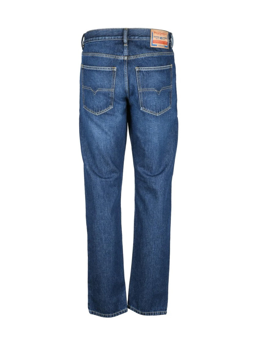 Diesel Blue Cotton Straight Jeans