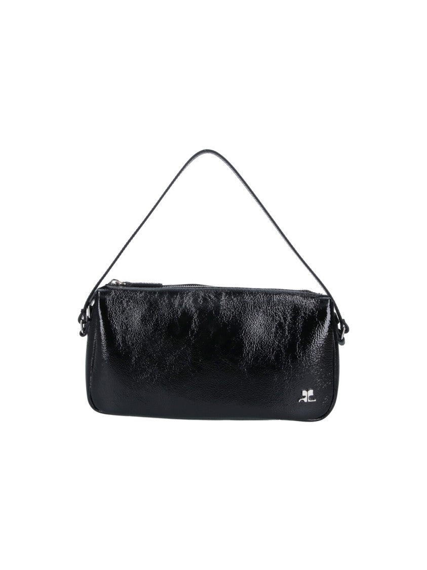 Courrèges Black Three Sixty Nubuck Shoulder Bag
