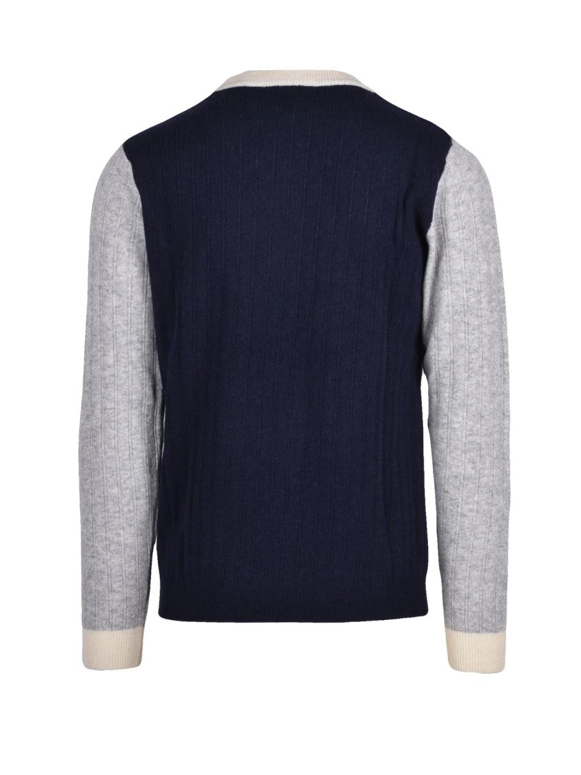 Wool & Co Crew Neck Sweater In Extrafine Merino Wool And Cashmere Blend
