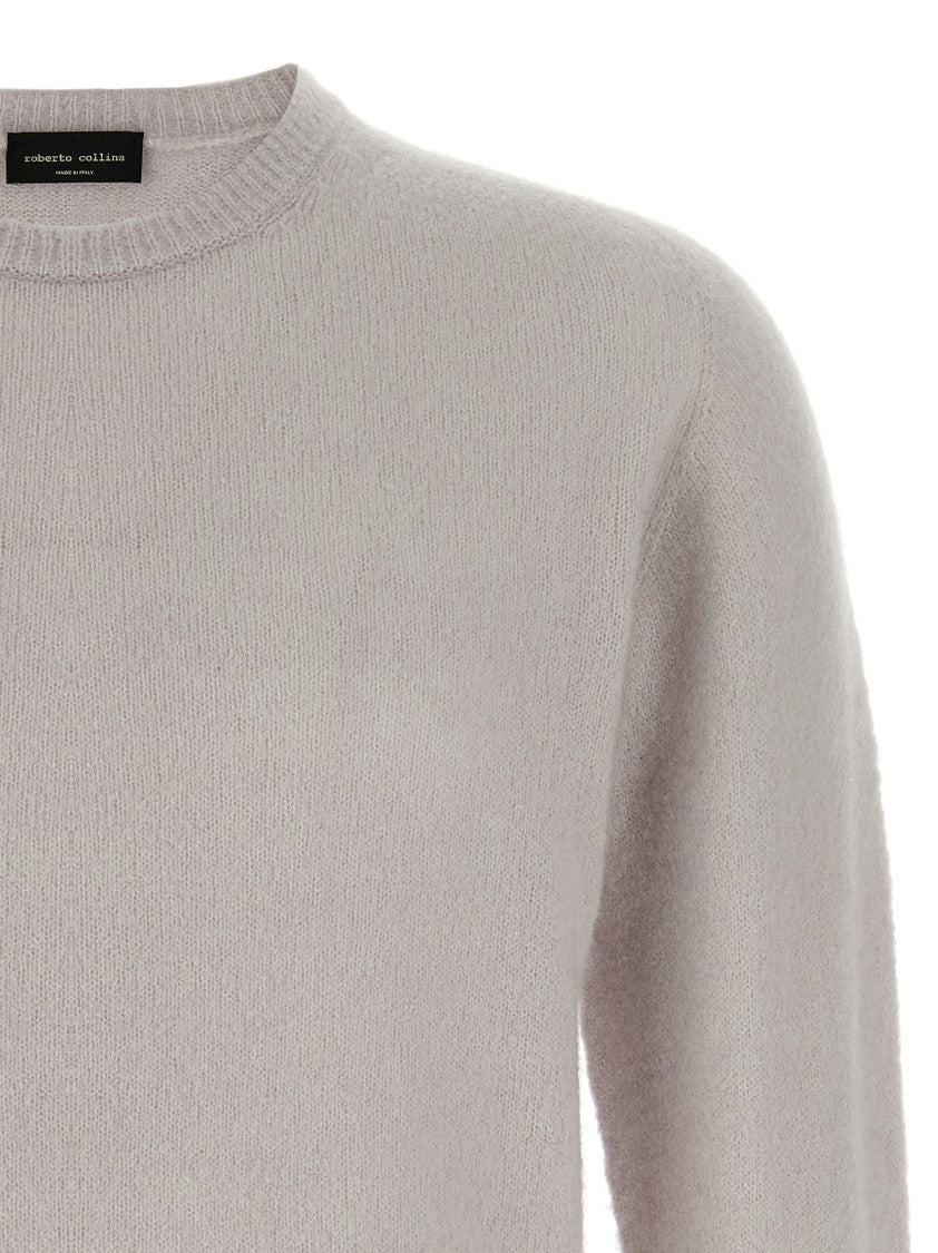 Roberto Collina Cashmere And Silk Blend Sweater With Classic Crew Neck