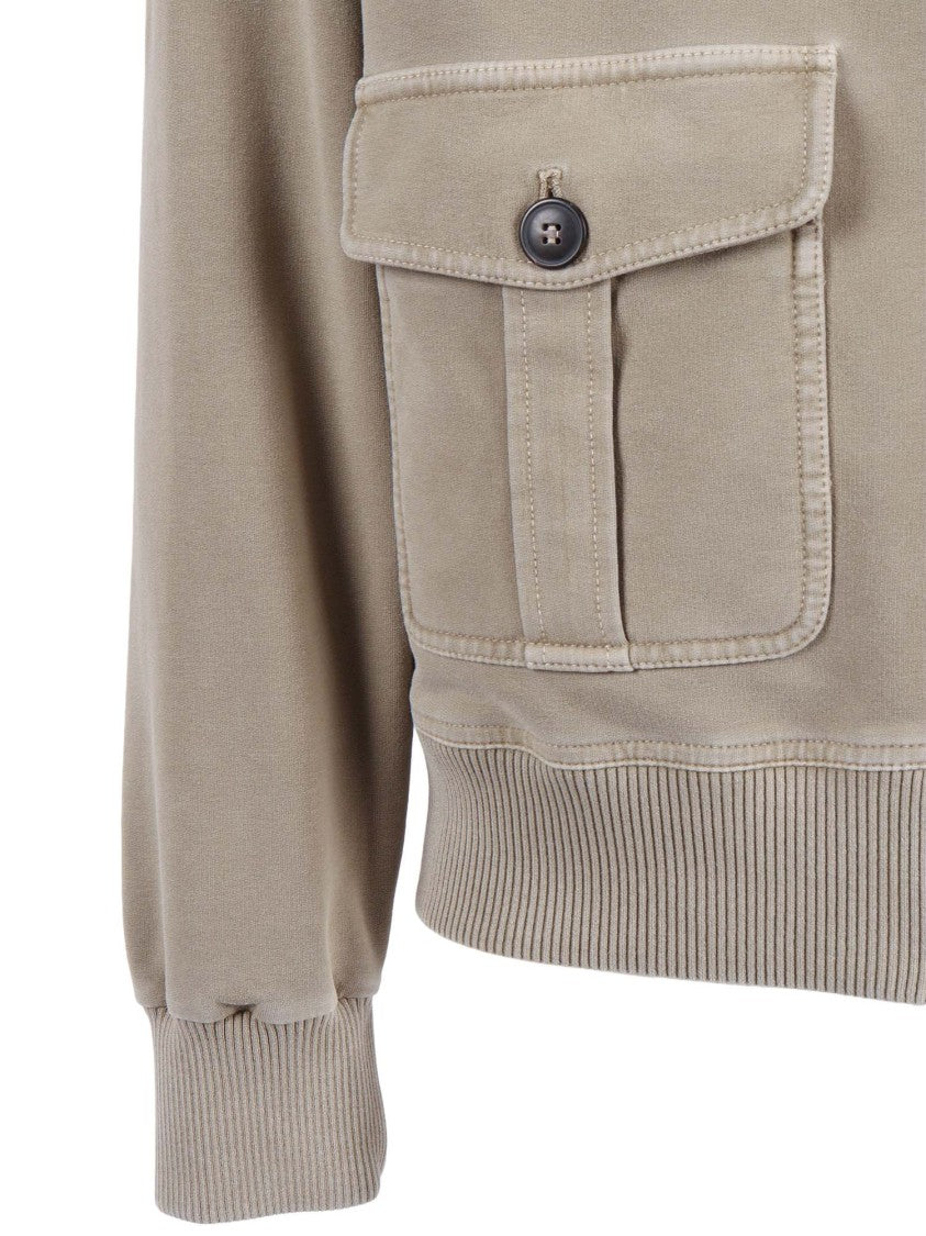 Circolo 1901 Ribbed Collar Button Casual Jacket