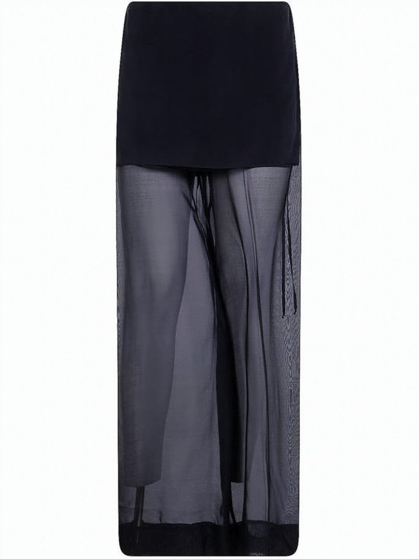 Paloma Wool Layered Silk Pants With Sheer Lower Section