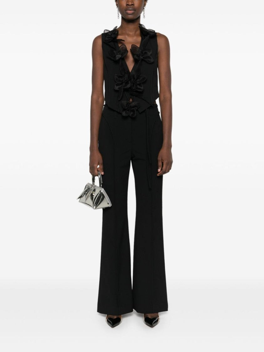 Rotate Black Flared High-Waist Pants