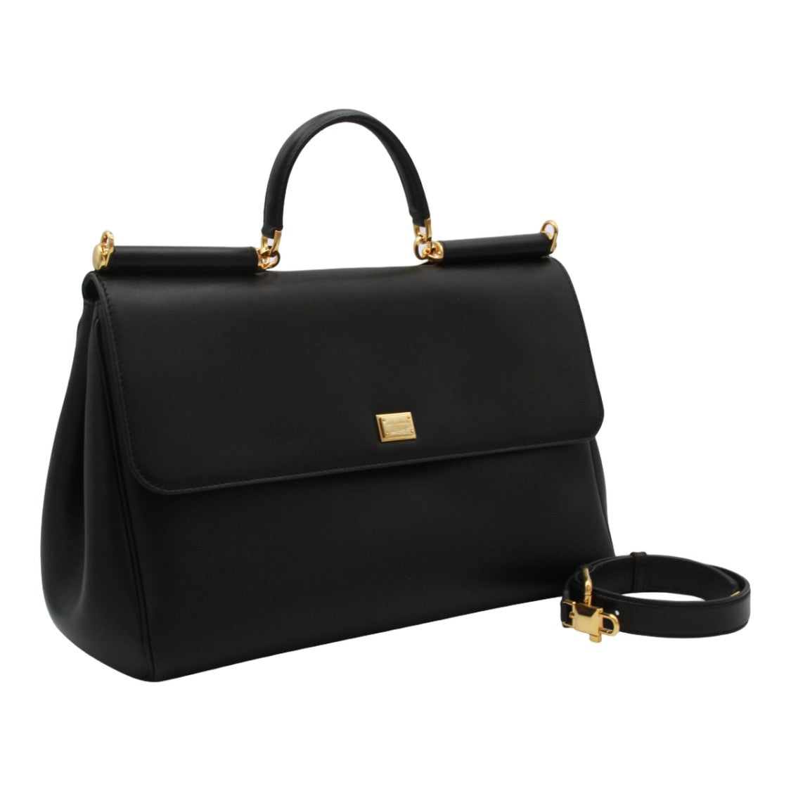 Dolce & Gabbana Structured Handbag With Gold-Tone Accents