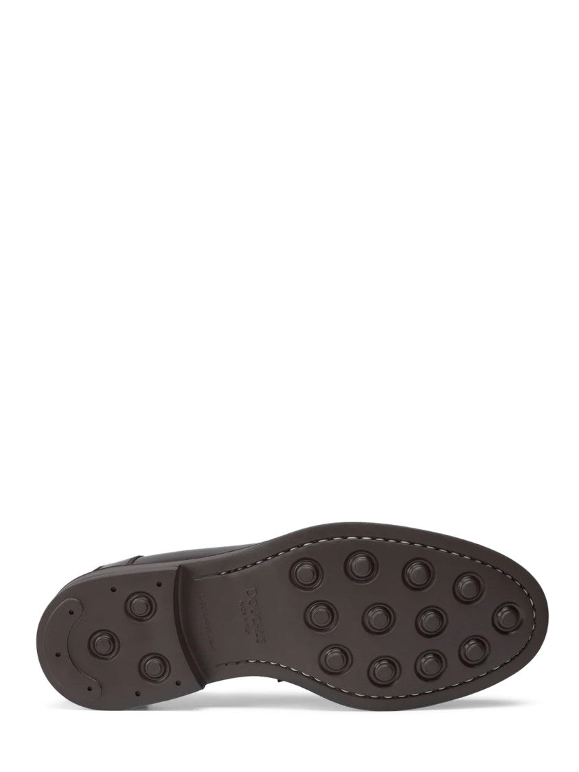 Doucal's Dark Brown Calf Leather Flat Shoes
