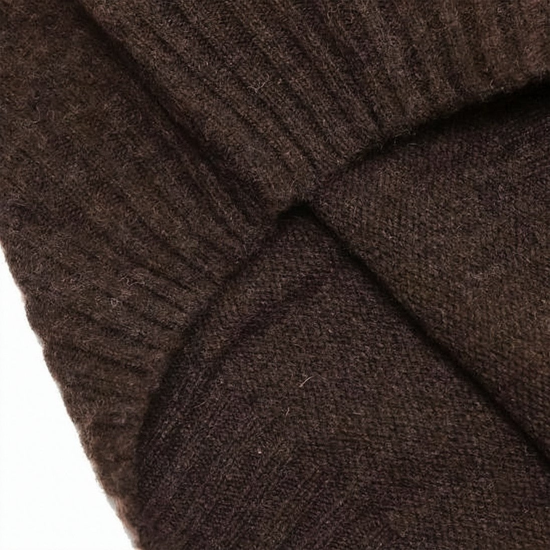Howlin Rich Brown Wool Sweater With Classic Crew Neckline