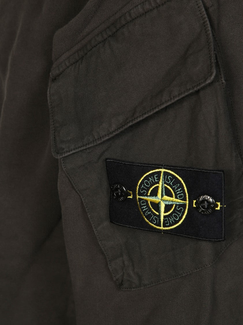 Stone Island Hooded Zip-Up Sweatshirt With Flap Pockets