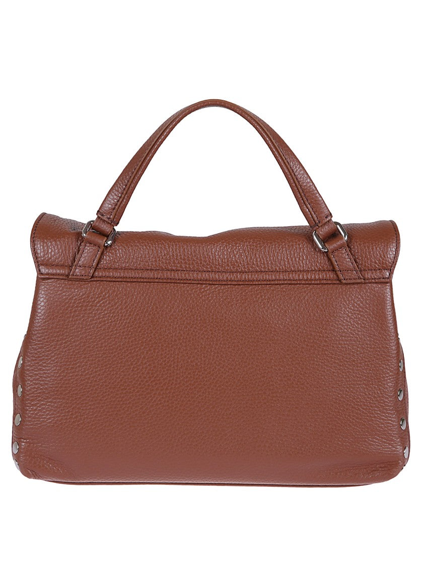 Zanellato Structured Calfskin Shoulder Bag With Twist Lock Closure