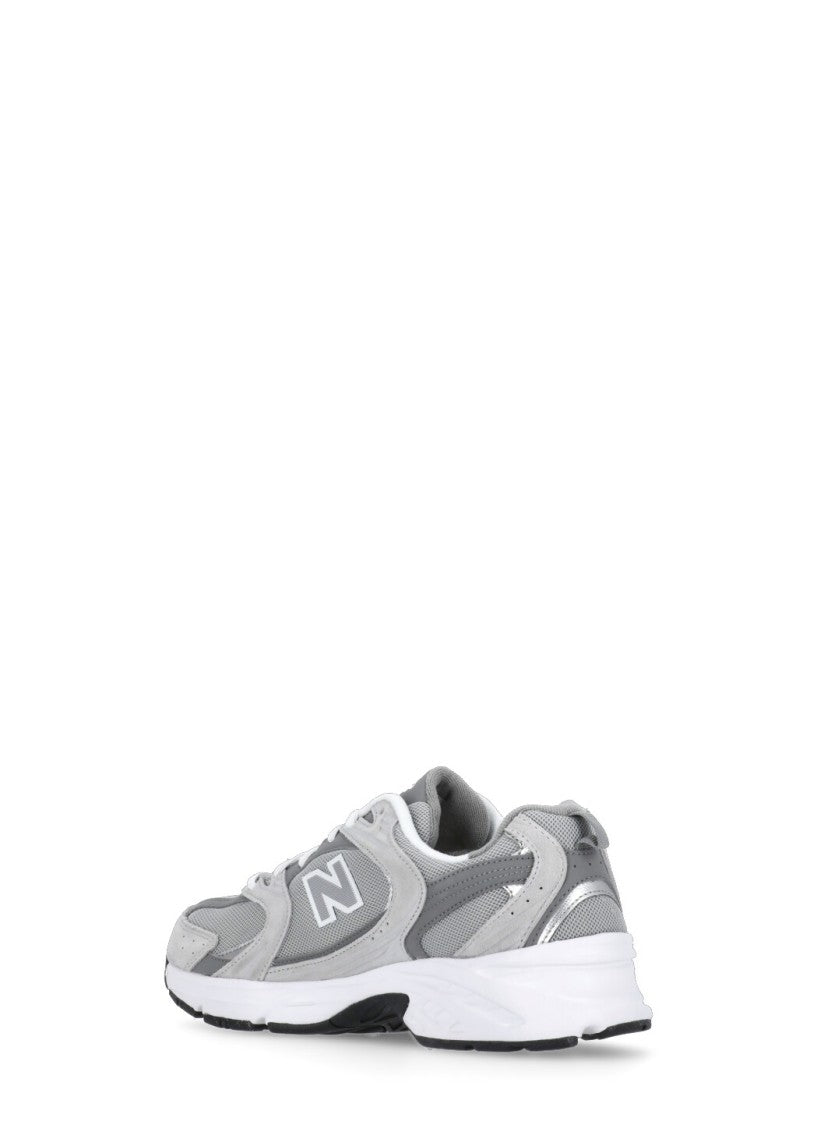 New Balance Grey Leather And Fabric Sneakers With Abzorb Cushioning