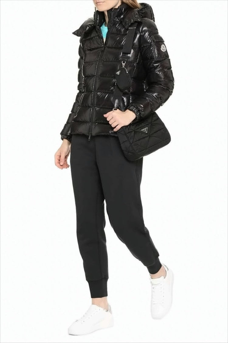 Moncler Quilted Black Down Jacket With Fitted Silhouette