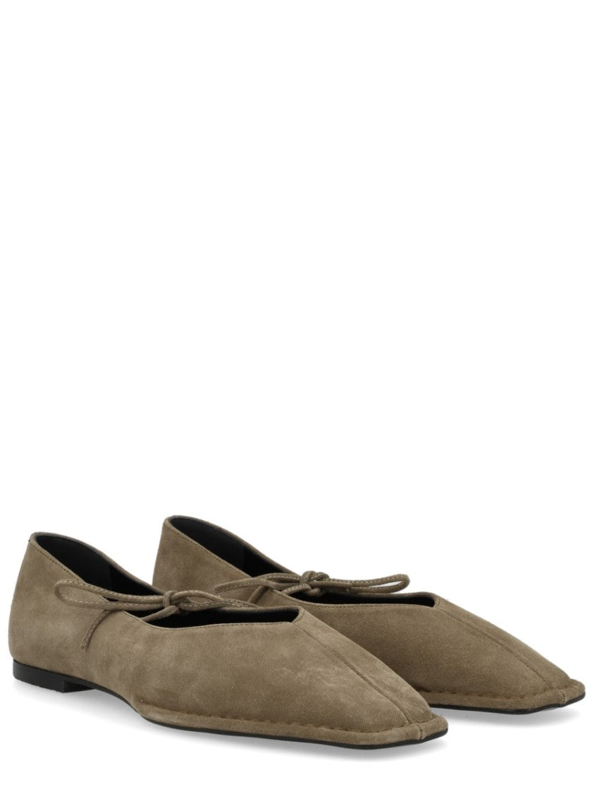 Alohas Sway Pointed Suede Bow Flats