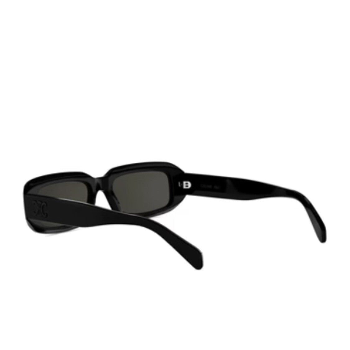 Celine Black Triomphe Acetate Rectangular Sunglasses
