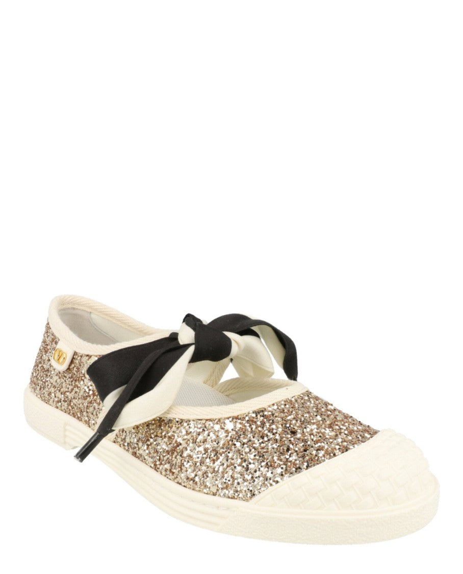 Valentino Glitter Bay By Bay Ballerina Sneakers