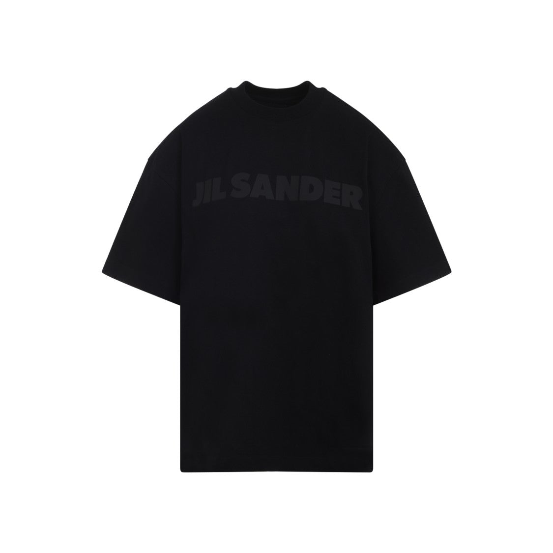 Jil Sander Logo Black Cotton T-Shirt