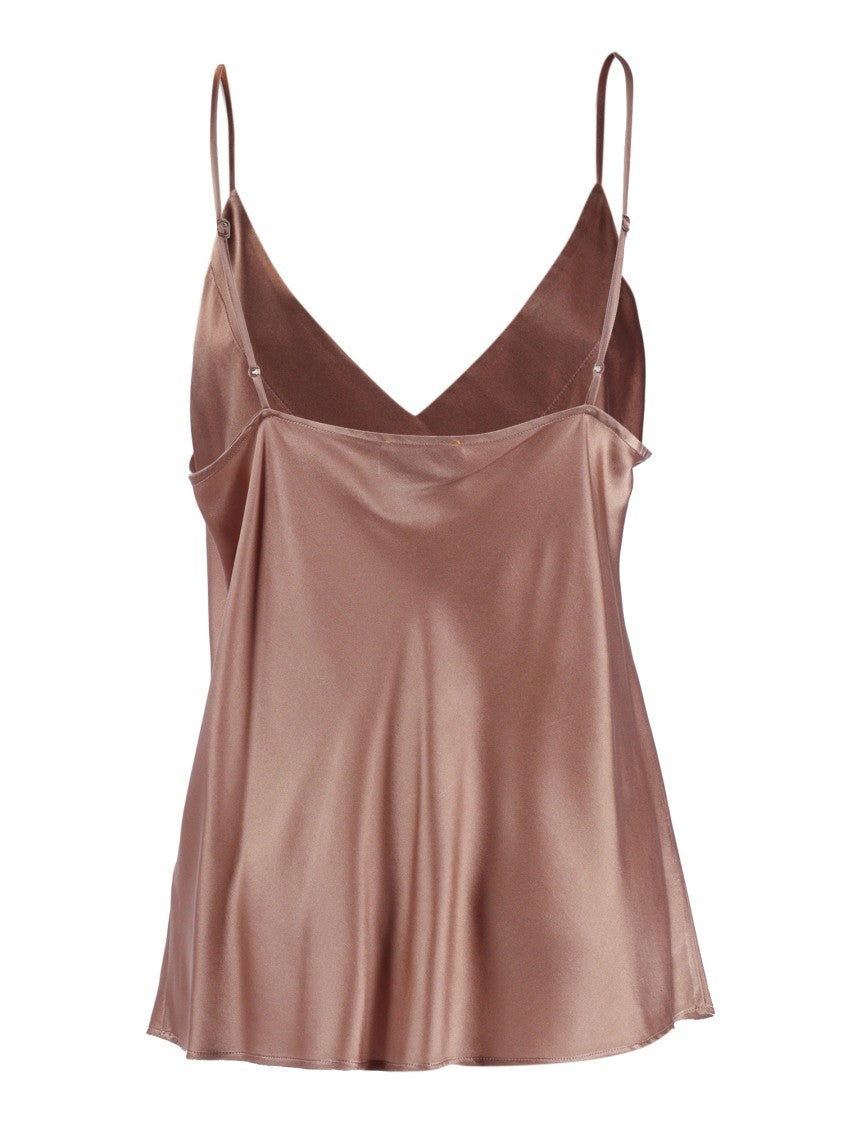 Forte Forte Shiny Stretch Silk Satin Slip Tank Top