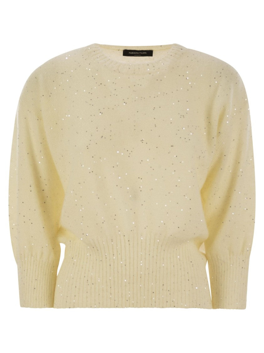 Fabiana Filippi Mohair Sweater With Micro Sequins