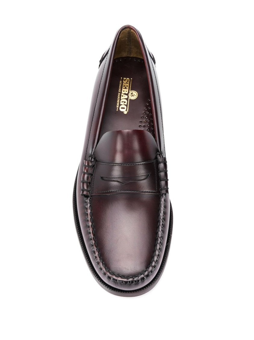 Sebago Bordeaux Calfskin Loafers With Penny Strap