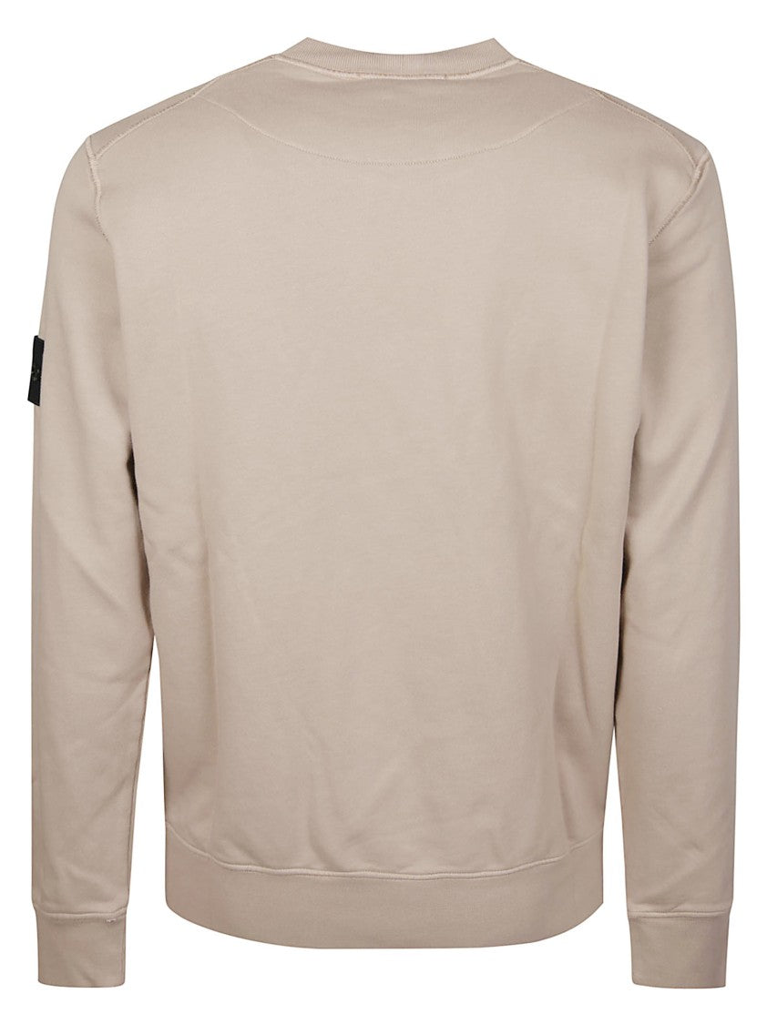 Stone Island Basic Logo Crew Neck Cotton Sweatshirt