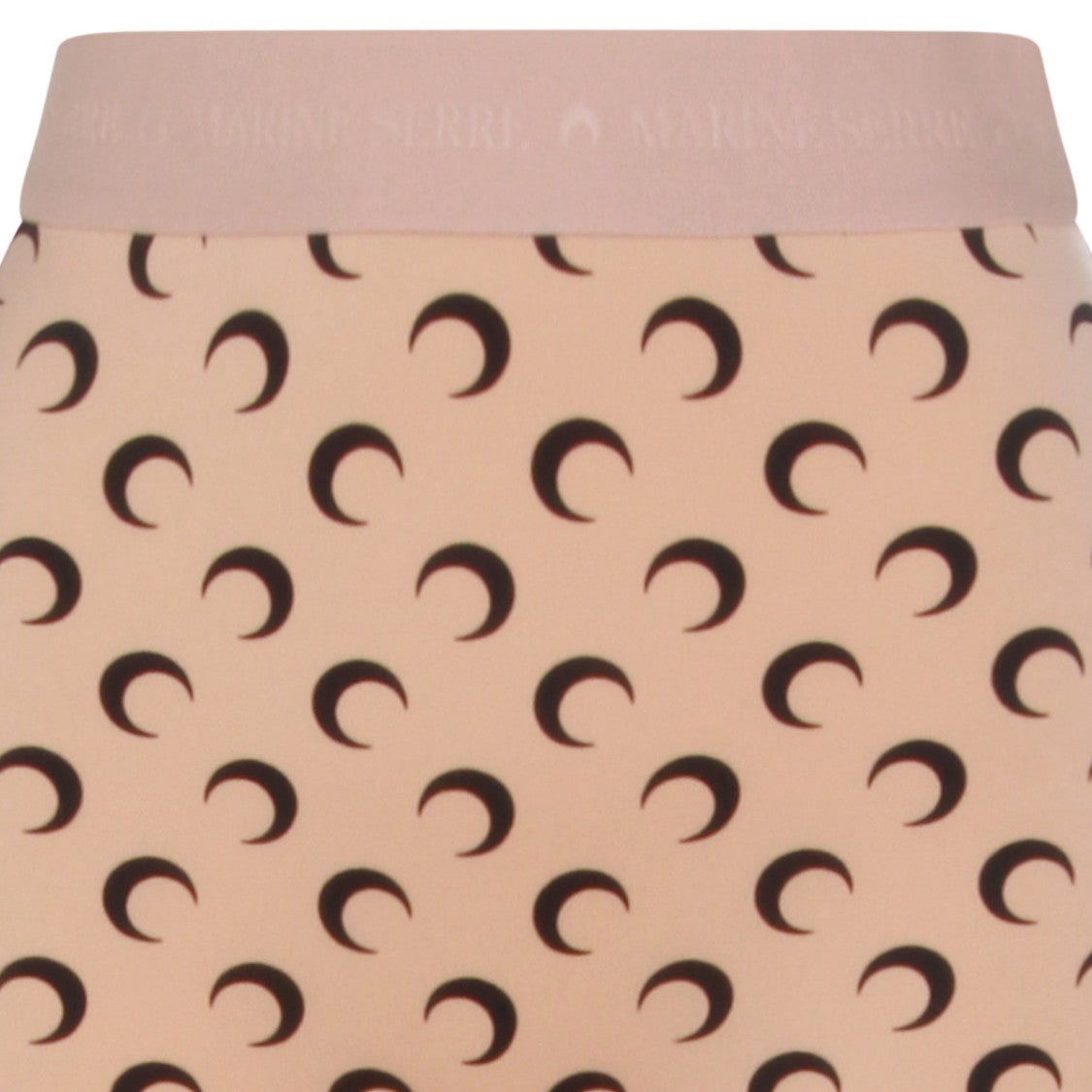 Marine Serre Beige Crescent Moon Stirrup Leggings