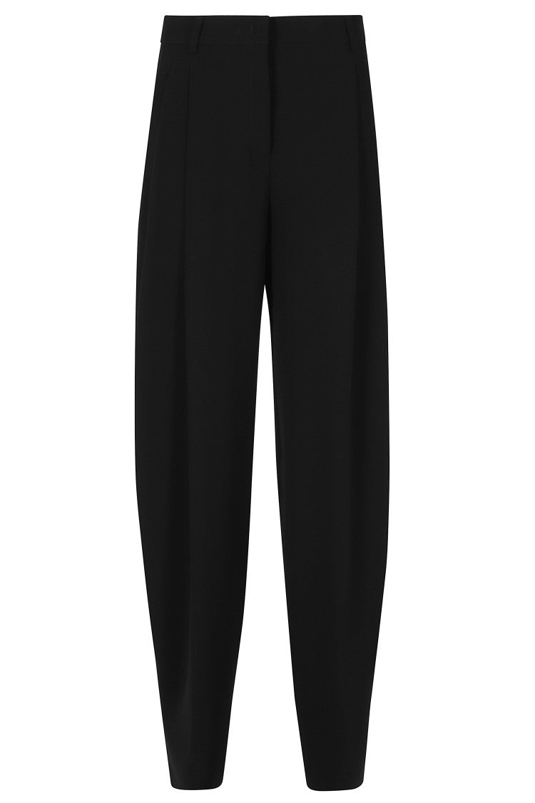The Andamane Black Tracy Belt Loops Straight-Leg Polyester Trousers