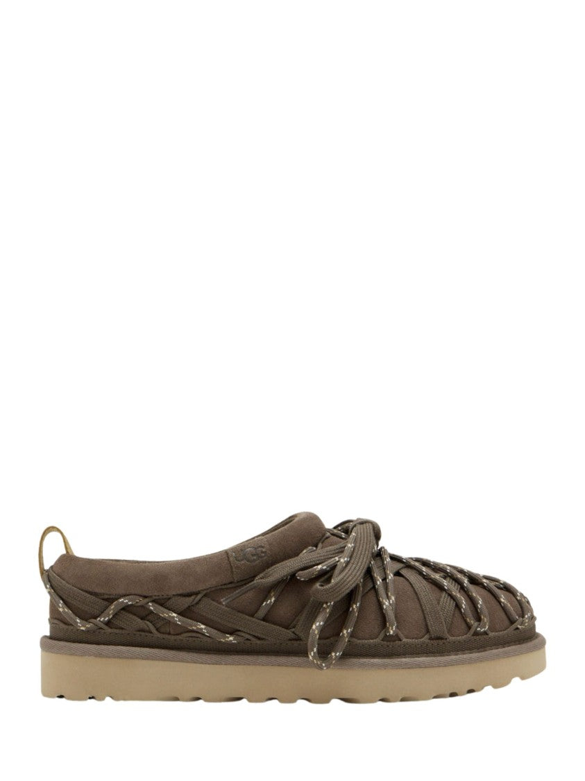 Ugg Green Double Lacing Suede Mules