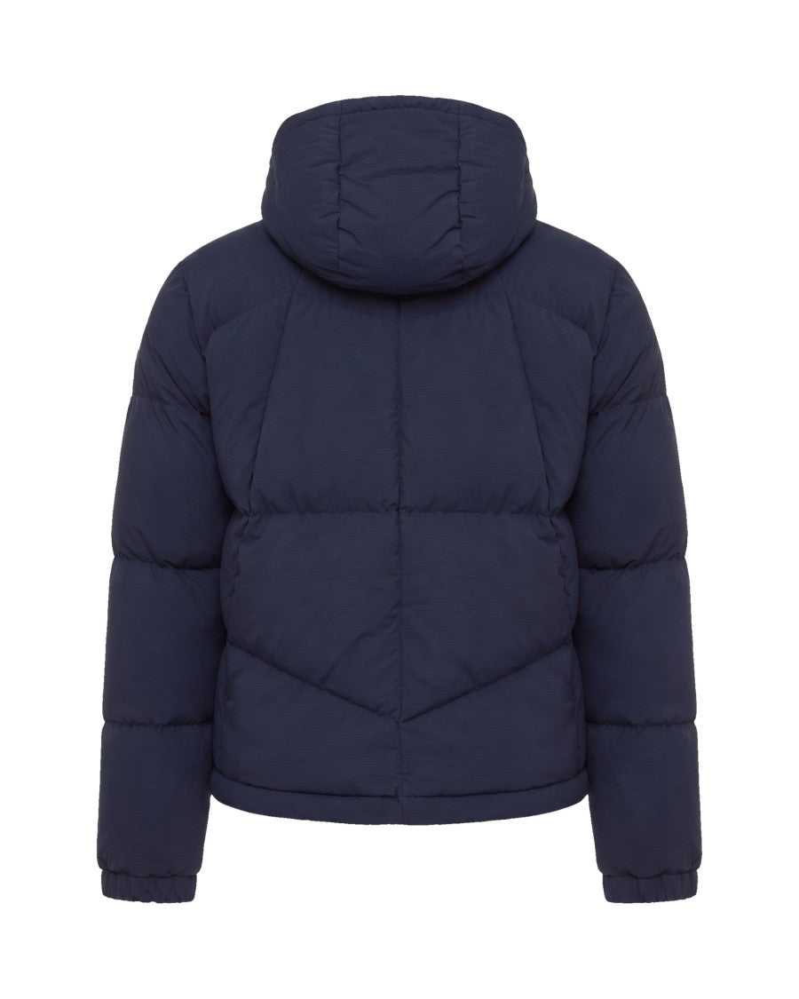 K-Way Padded Quilted Down Jacket With Contrasting Trim