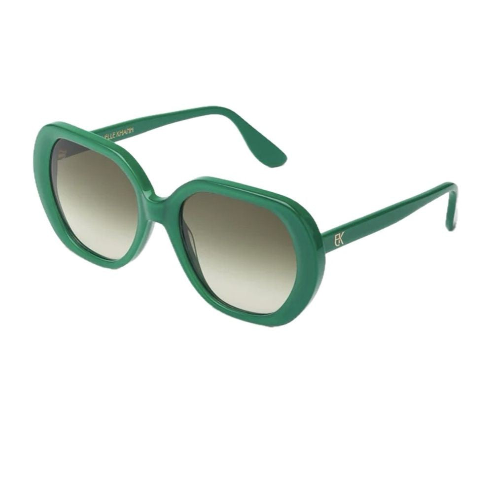 Emmanuelle Khanh Orphee Oversized Rounded Sunglasses In Bright Green Acetate