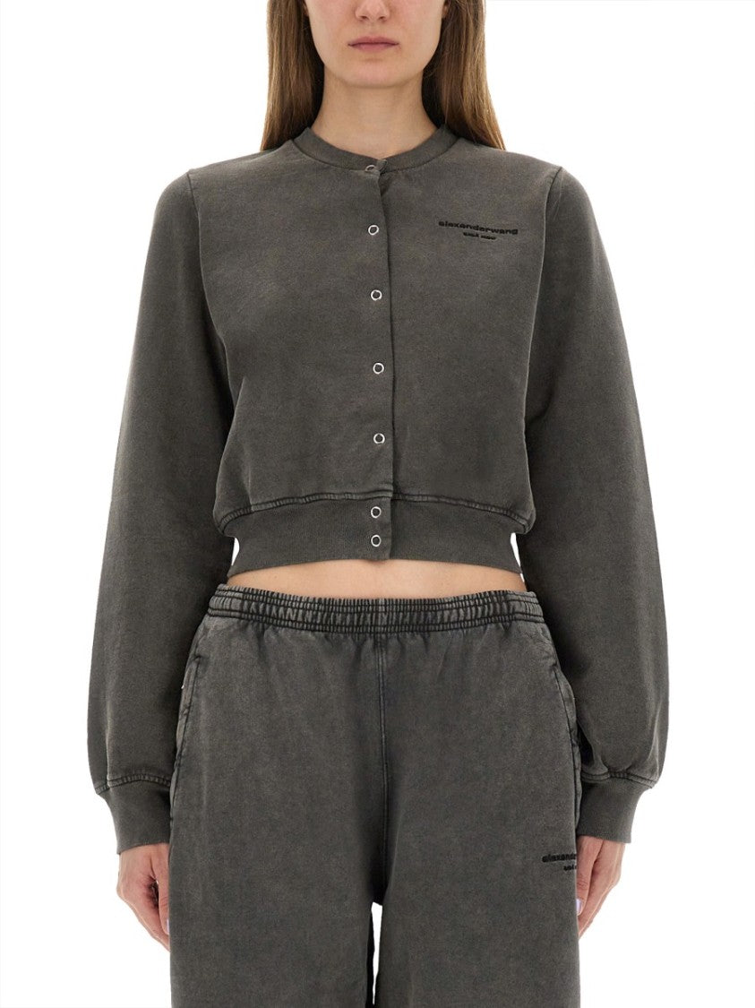 Alexander Wang "Shrunken Snap" Cardigan