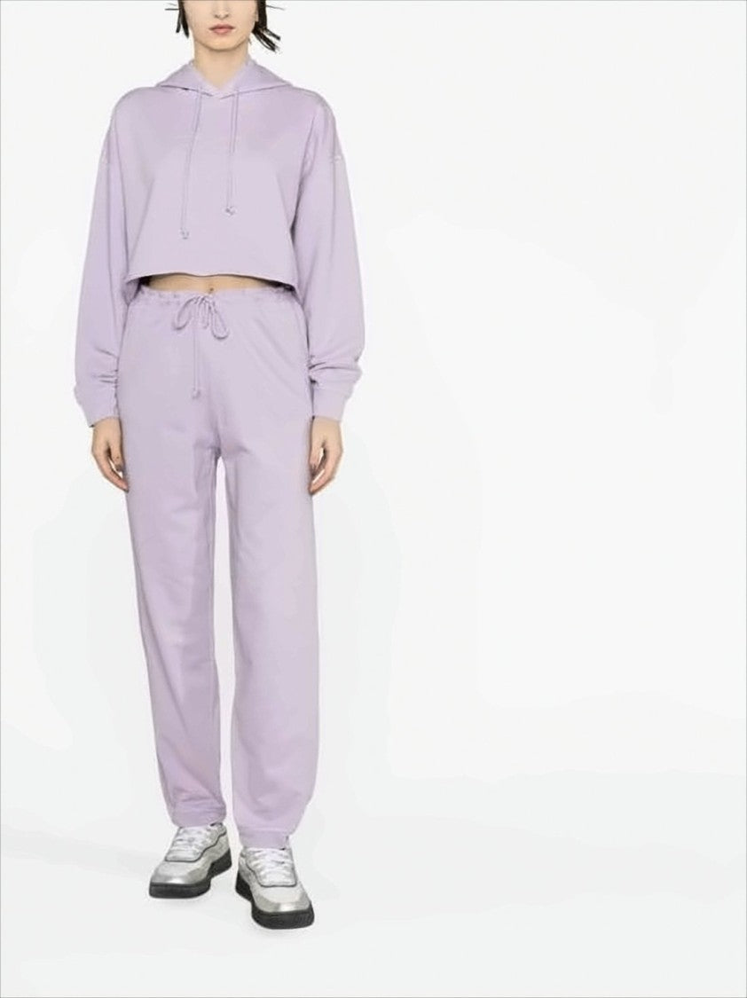 Ganni Pastel Lavender Jogger Pants With Adjustable Drawstring