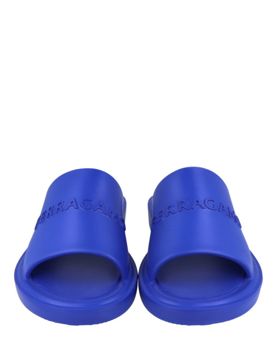 Ferragamo Giuneva Logo Embossed Slides