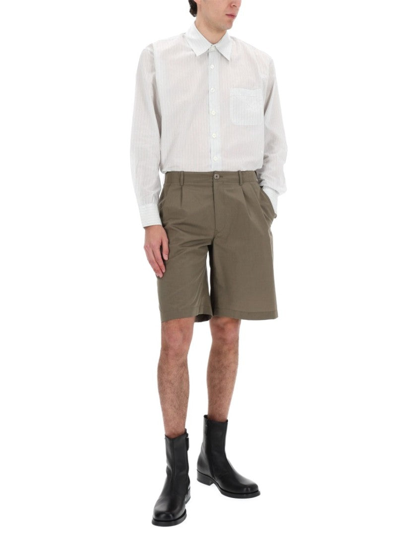 Our Legacy Above Cotton-Cupro Pinstripe Casual Shirt