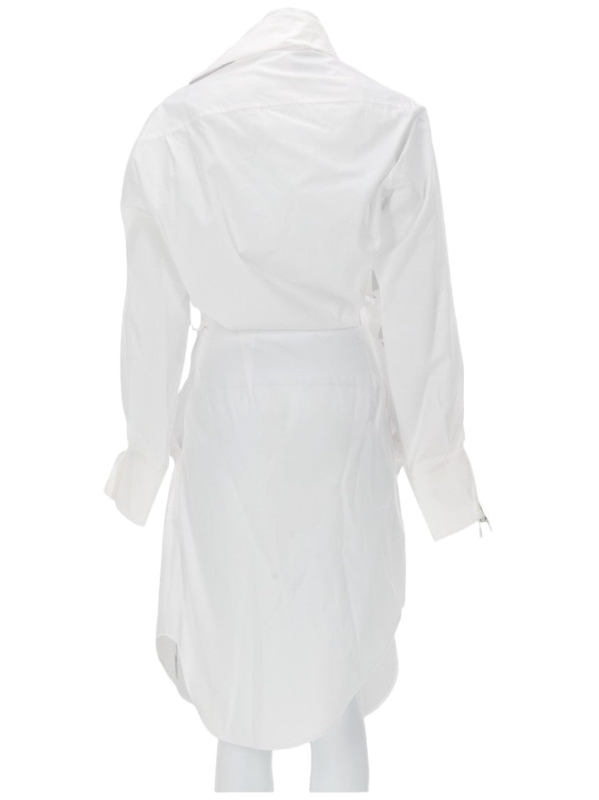Vivienne Westwood White Drunken Asymmetrical Shirt Dress