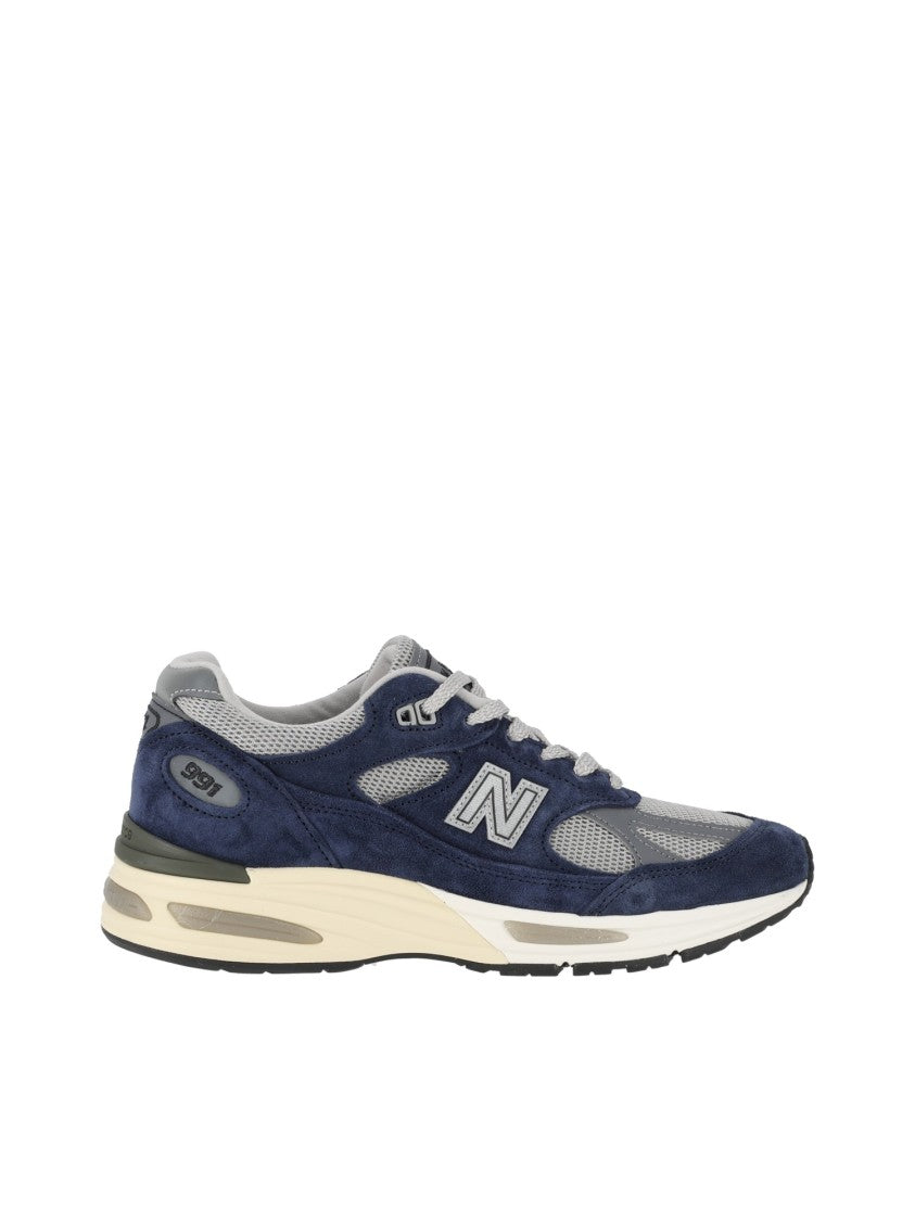 New Balance Blue/Alloy Suede Synthetic Mesh Sneakers