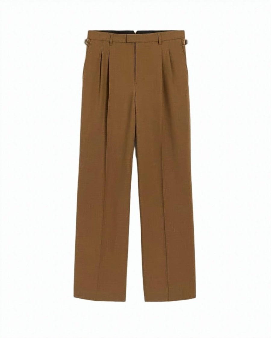 Ami Paris Tailored Straight-Leg Pants With Front Pleats