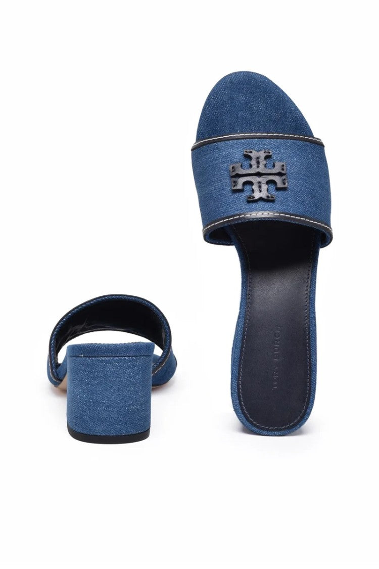 Tory Burch Denim Mules Sandals - Denim