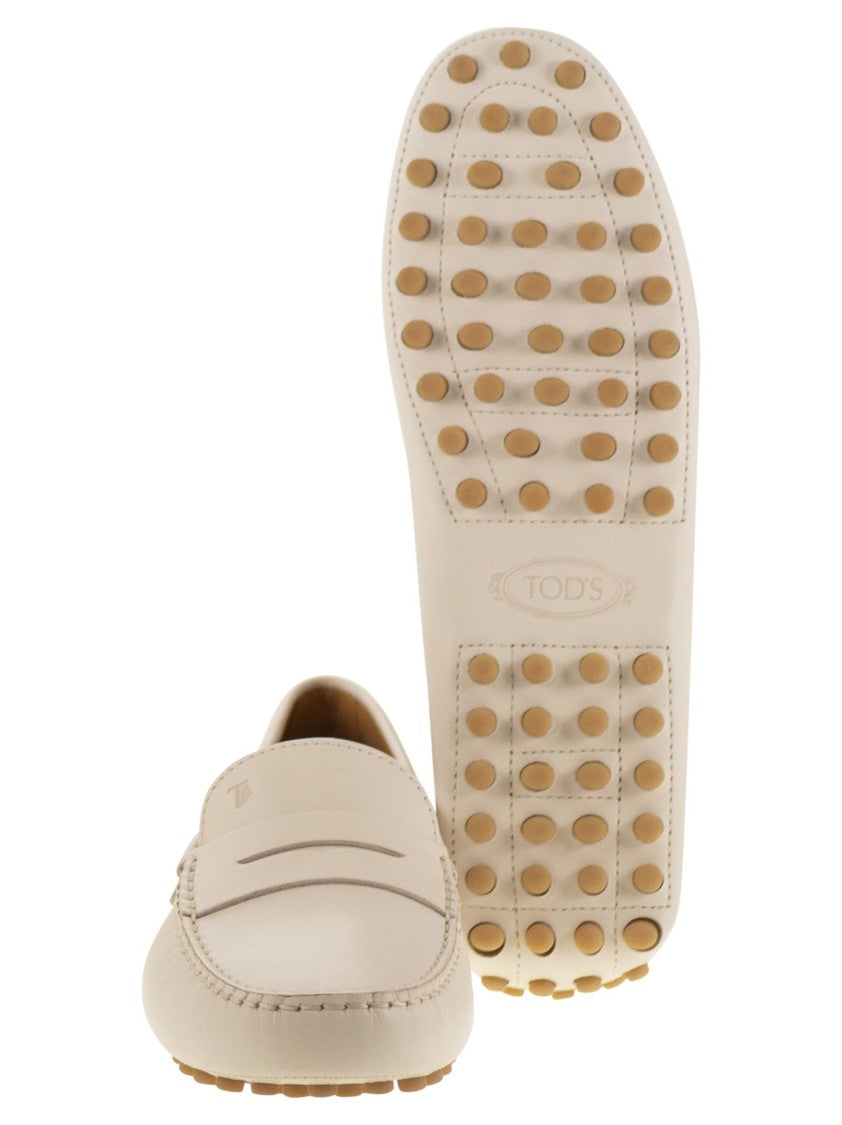 Tod's Leather Moccasin Rubber Sole