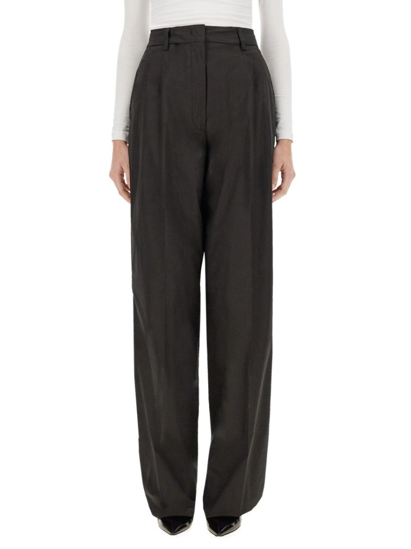 The Latest High-Waisted Poplin Pants With Relaxed Fit
