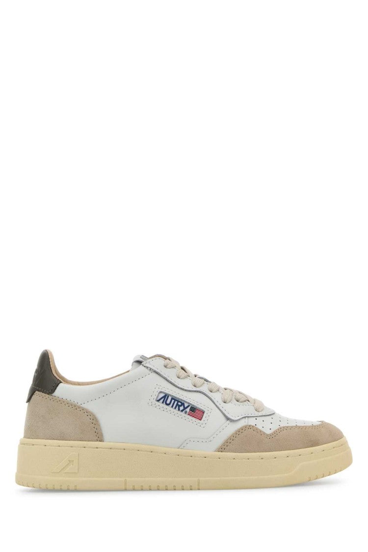 Autry Two-Tone Leather And Suede Medalist Sneakers