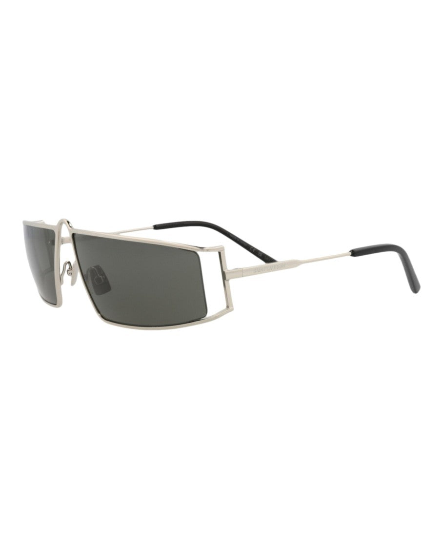 Saint Laurent Square-Frame Metal Sunglasses With Non-Polarized Lenses