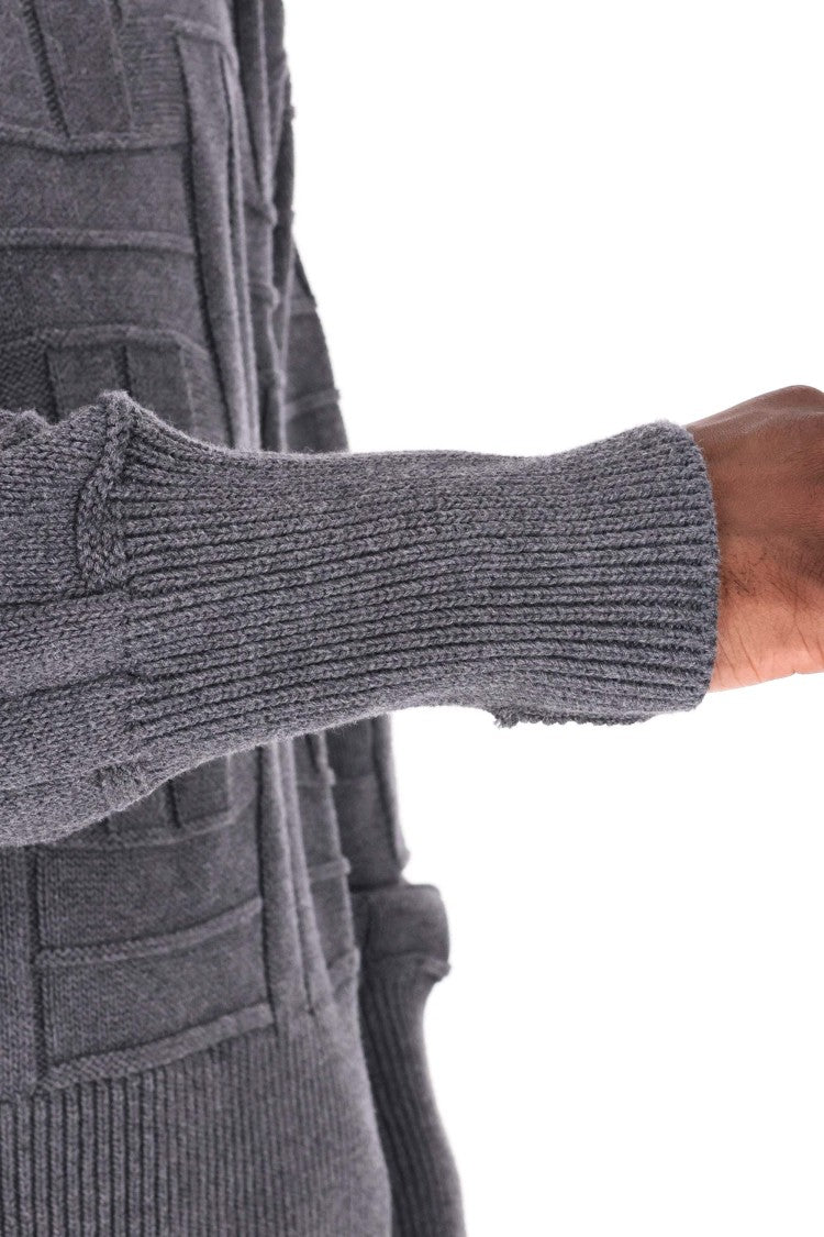 Kenzo Cropped Fit Weave Wool Crewneck Sweater