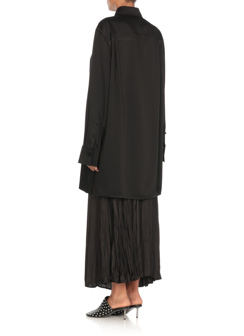 Jil Sander Black Satin Shirt