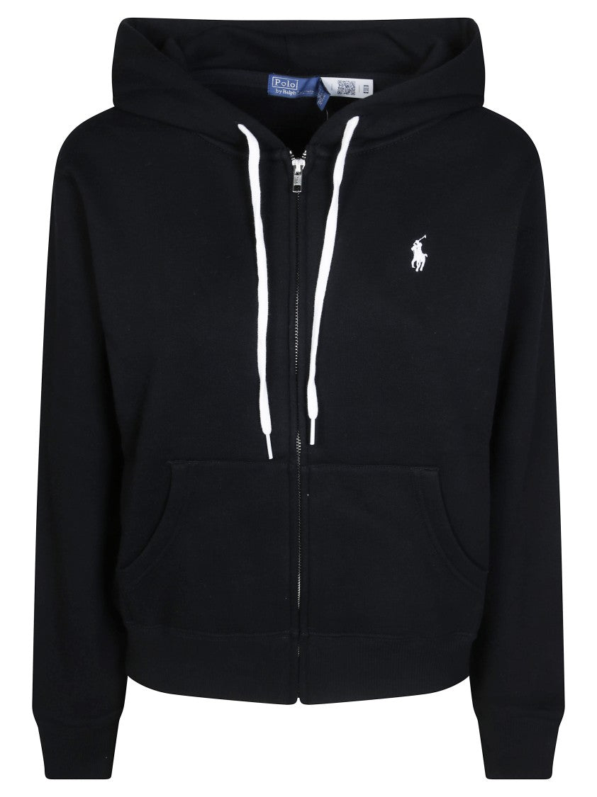Polo Ralph Lauren Black Full Zip-Sweatshirt Hooded Sweatshirt