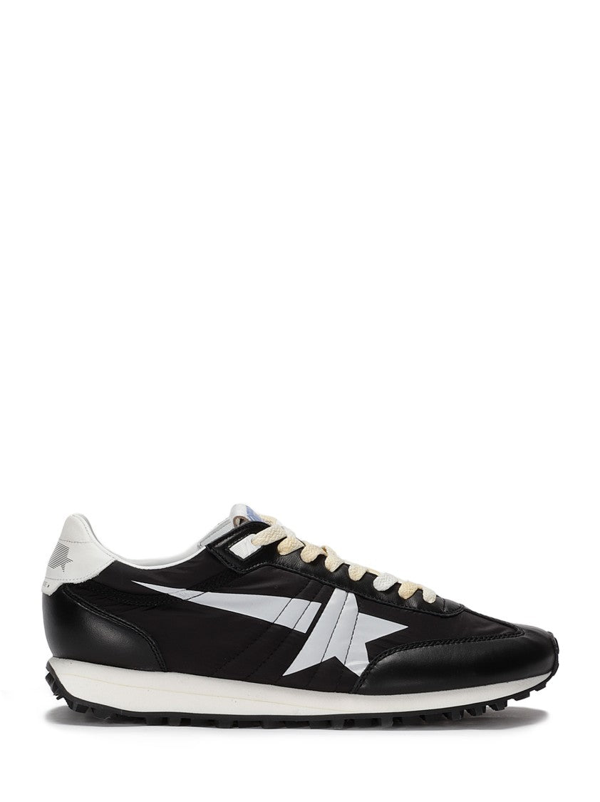 Golden Goose Marathon Nylon Sneakers With Side Star Application