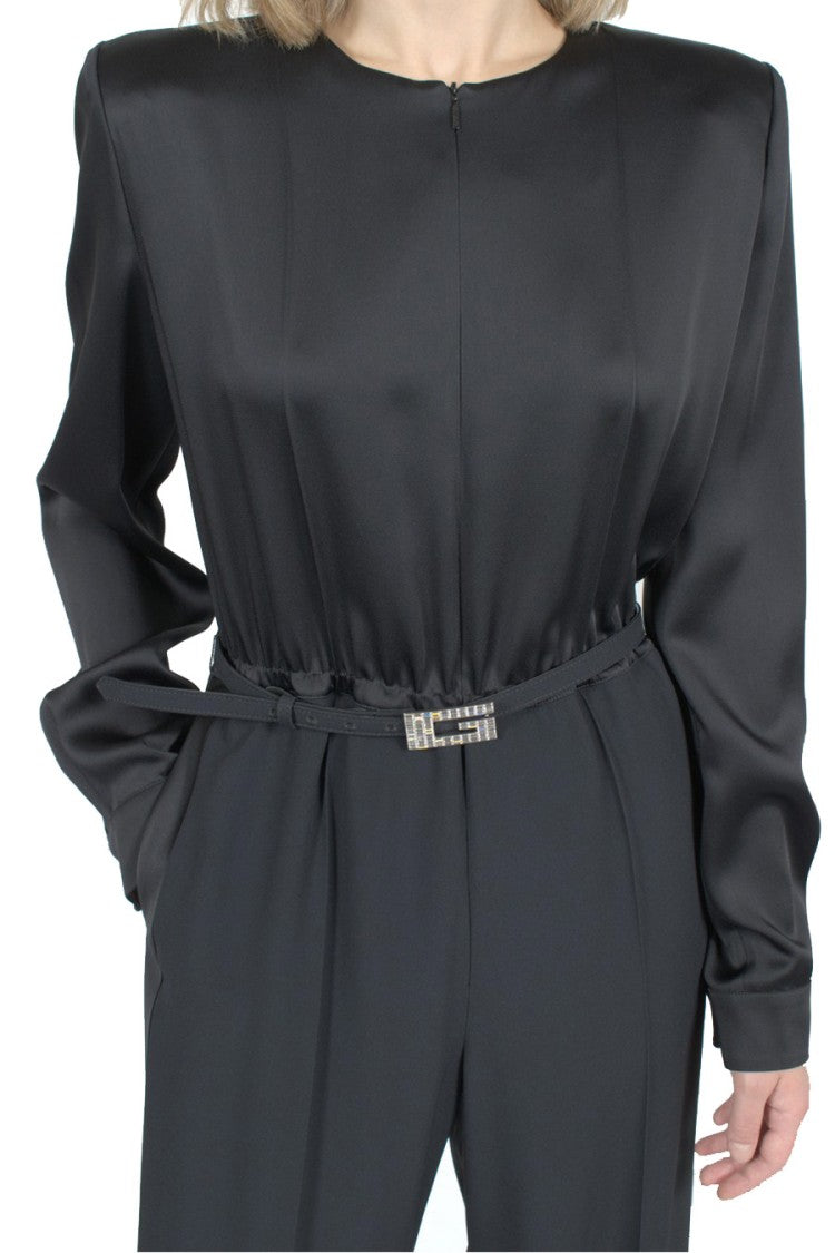 Gucci Black Crepe Wide-Leg Jumpsuit