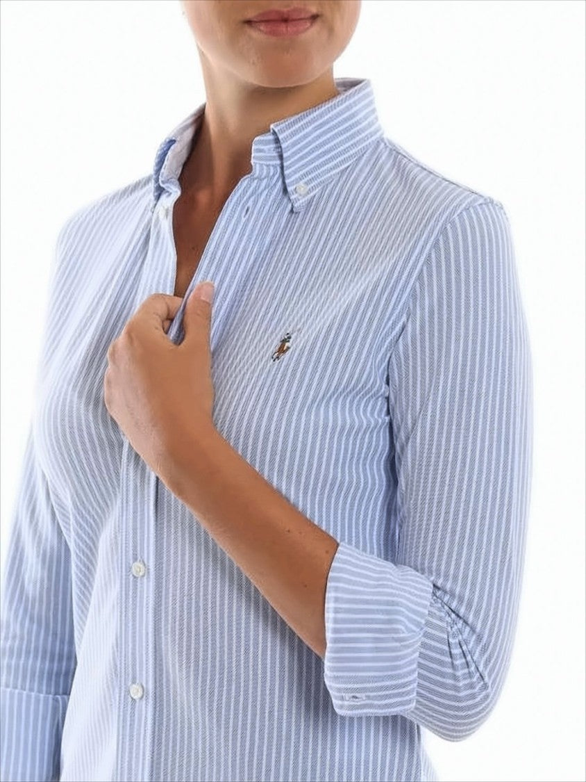 Polo Ralph Lauren Tailored Stripe Button-Up Shirt With Pointed Collar