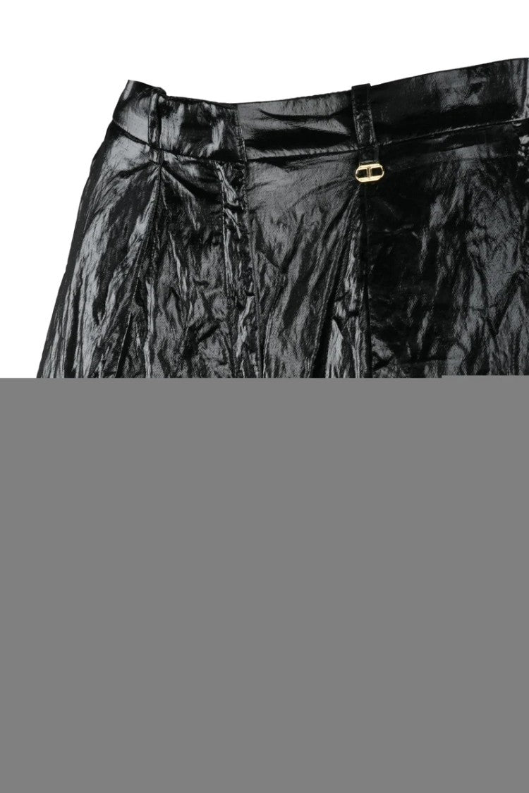Elisabetta Franchi Metallic Shorts - Black
